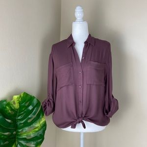 EXPRESS | Pale Purple Button Down Caller Shirt